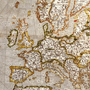 Incisione raffigurante una carta geografica dell'Europa (1569)