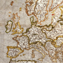 Incisione raffigurante una carta geografica dell'Europa (1569)