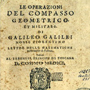 Galileo Galilei, <em>Le Operazioni del compasso geometrico e militare</em>, Frontespizio