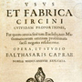 Baldassarre Capra, Usus et fabrica circini cuiusdam proportionis, Frontespizio