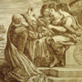 Galileo showing the Medicean planets to the personifications of Optics, Astronomy and Mathematics