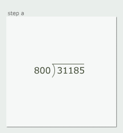 Modern long division step a
