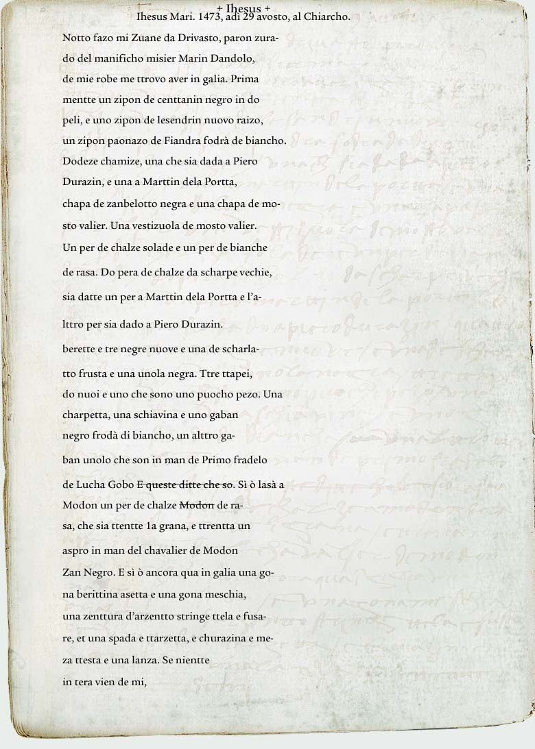 Italian Transcription