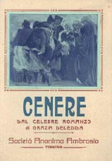 Brochure del film "Cenere" (1916), tratto dal'omonimo romanzo di G. Deledda, interpretato da Eleonora Duse.